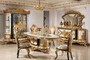 Casa Padrino Luxus Barock M�bel Set Wei� / Blau / Gold - 1 Barock Sideboard & 1 Barock Wandspiegel - Barock M�bel - Edel & Prunkvoll