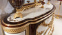Casa Padrino Luxus Barock M�bel Set Wei� / Braun / Gold - 1 Barock Sideboard & 1 Barock Wandspiegel - Barock M�bel - Edel & Prunkvoll