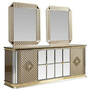 Casa Padrino Luxus Art Deco M�bel Set Beige / Gold - 1 Sideboard & 2 Spiegel - Edel & Prunkvoll