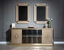 Casa Padrino Luxus Art Deco M�bel Set Beige / Gold - 1 Sideboard & 2 Spiegel - Edel & Prunkvoll