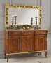 Casa Padrino Luxus Barock M�bel Set Braun / Gold - 1 Sideboard & 1 Wandspiegel - Barock M�bel - Luxus Qualit�t - Made in Italy 