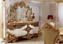 Casa Padrino Luxus Barock M�bel Set Wei� / Braun / Gold - 1 Barock Sideboard mit 4 T�ren & 1 Barock Wandspiegel - Handgefertigte Barock M�bel - Edel & Prunkvoll