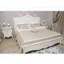 Casa Padrino Luxus Barock Nachtkommode mit 2 Schubladen Wei� / Silber H. 70 cm