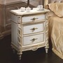 Casa Padrino Luxus Barock Nachtkommode Wei� / Gold H. 76 cm - Made in Italy