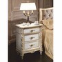 Casa Padrino Luxus Barock Nachtkommode Wei� / Gold H. 76 cm - Made in Italy