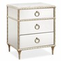 Casa Padrino Luxus Barock Nachtkommode Wei� / Gold H. 71 cm - Verspiegelte Barock M�bel