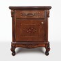 Casa Padrino Luxus Barock Nachtkommode Dunkelbraun H. 72,5 cm - Barock M�bel