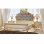 Casa Padrino Luxus Barock Nachtkommode mit 2 Schubladen Creme / Gold - Schlafzimmer M�bel