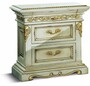Casa Padrino Luxus Barock Nachtkommode Elfenbein / Gold 65 cm - Made in Italy 