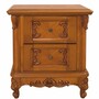 Casa Padrino Luxus Barock Nachtkommode mit 2 Schubladen Braun H. 68 cm - Barock M�bel