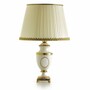 Casa Padrino Luxus Barock Porzellan Tischleuchte Wei� / Gold / Elfenbein H. 59 cm - Made in Italy 