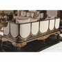 Casa Padrino Luxus Barock Sofa Grau / Wei� / Braun / Gold 245 cm - Prunkvolles Barock Wohnzimmer Sofa - Barock Wohnzimmer M�bel