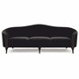 Casa Padrino Luxus Barock Samt Sofa Schwarz 280 cm - Barock Wohnzimmer M�bel