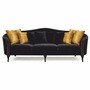 Casa Padrino Luxus Barock Samt Sofa Schwarz 280 cm - Barock Wohnzimmer M�bel
