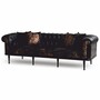 Casa Padrino Luxus Barock Sofa Schwarz / Gold 260 cm - Barock Wohnzimmer M�bel