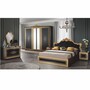 Casa Padrino Luxus Barock Schlafzimmer Schrank Schwarz / Gold 261,4 cm - Barock Schlafzimmer M�bel
