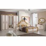Casa Padrino Luxus Barock Schlafzimmer Schrank Wei� / Braun / Gold 261 cm - Barock Schlafzimmer M�bel