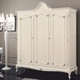 Casa Padrino Luxus Barock Schlafzimmer Schrank Creme / Silber 181 x H. 235 cm - Made in Italy 