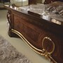 Casa Padrino Luxus Barock Doppelbett Dunkelbraun / Gold - Barock M�bel - Made in Italy