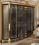 Casa Padrino Luxus Barock Schlafzimmerschrank Schwarz / Gold - Prunkvoller Massivholz Kleiderschrank im Barockstil - Barock Schlafzimmer & Hotel M�bel - Edel & Prunkvoll