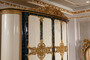 Casa Padrino Luxus Barock Schlafzimmerschrank Wei� / Blau / Gold - Prunkvoller Kleiderschrank im Barockstil - Barock Schlafzimmer & Hotel M�bel - Edel & Prunkvoll