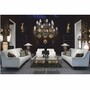 Casa Padrino Luxus Barock Schmiedeeisen Kronleuchter Schwarz / Grau  160 x H. 114 cm