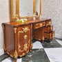 Casa Padrino Luxus Barock Schminkkommode Braun / Gold 170 cm - Made in Italy