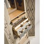 Casa Padrino Luxus Barock Schmuckschrank Creme / Bunt H. 170 cm - Barockstil M�bel