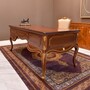 Casa Padrino Luxus Barock Schreibtisch Braun / Gold 155 cm - Barock B�ro M�bel - Made in Italy