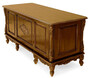 Casa Padrino Luxus Barock Schreibtisch Dunkelbraun - Prunkvoller Massivholz B�rotisch - Luxus B�ro M�bel im Barockstil - Barock M�bel - Barock B�ro Einrichtung - Edel & Prunkvoll