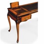 Casa Padrino Luxus Barock Massivholz Schreibtisch Braun 126 cm - Massivholz B�ro M�bel - Barock B�ro M�bel