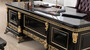 Casa Padrino Luxus Barock Schreibtisch Schwarz / Gold - Prunkvoller Massivholz B�rotisch - Barock B�rom�bel - Edel & Prunkvoll