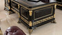 Casa Padrino Luxus Barock Schreibtisch Schwarz / Gold - Prunkvoller Massivholz B�rotisch - Barock B�rom�bel - Edel & Prunkvoll