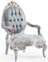 Casa Padrino Luxus Barock Sessel Trkis / Silber / Gold 83 x 82 x H. 119 cm - Edler Wohnzimmer Sessel im Barockstil