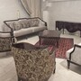 Casa Padrino Luxus Barock Sessel Grau / Rotbraun / Gold - Barockstil Wohnzimmer M�bel