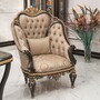 Casa Padrino Luxus Barock Sessel Gold / Schwarz / Gold - Barock Wohnzimmer & Hotel Sessel - Prunkvolle Barock M�bel