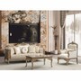 Casa Padrino Luxus Barock Sessel Creme / Grau / Gold H. 120 cm - Barock M�bel