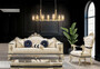 Casa Padrino Luxus Barock Sessel Wei� / Creme / Schwarz / Antik Gold - Barockstil Wohnzimmer Sessel mit elegantem Muster - Luxus Wohnzimmer M�bel im Barockstil - Barock Einrichtung - Barock M�bel