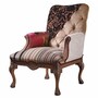 Casa Padrino Luxus Barock Patchwork Sessel Bunt / Braun - Barock Wohnzimmer M�bel