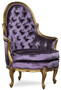 Casa Padrino Luxus Barock Sessel Lila / Gold - Prunkvoller Antik Stil Wohnzimmer Sessel - Barock Wohnzimmer M�bel - Edel & Prunkvoll 