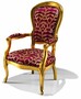 Casa Padrino Luxus Barock Sessel Lila / Gold - Made in Italy 