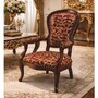 Casa Padrino Luxus Barock Sessel Bordeauxrot / Gold / Braun - Made in Italy