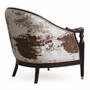 Casa Padrino Luxus Barock Sessel Creme / Dunkelbraun / Gold 85 cm - Barockstil M�bel