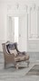 Casa Padrino Luxus Barock Wohnzimmer Sessel mit Kissen Lila / Beige / Silber / Gold 86 x 90 x H. 110 cm - Barockm�bel