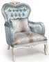 Casa Padrino Luxus Barock Wohnzimmer Sessel mit dekorativem Kissen T�rkis / Creme / Bronze 72 x 76 x H. 110 cm - Wohnzimmerm�bel im Barockstil