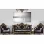 Casa Padrino Luxus Barock Sessel mit Glitzersteinen Schwarz / Silber / Gold - Prunkvolle Barock M�bel