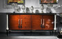 Casa Padrino Luxus Barock Sideboard Braun / Schwarz / Silber - Edler Massivholz Schrank mit 4 T�ren - Barock M�bel
