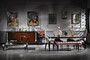 Casa Padrino Luxus Barock Sideboard Braun / Schwarz / Silber - Edler Massivholz Schrank mit 4 T�ren - Barock M�bel