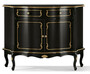 Casa Padrino Luxus Barock Sideboard Schwarz / Gold - Prunkvoller Massivholz Schrank mit 2 T�ren und Schublade - Barock Wohnzimmer & Hotel M�bel - Luxus Qualit�t - Made in Italy 