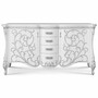 Casa Padrino Luxus Barock Sideboard Wei� / Silber 227 cm - Barock M�bel - Made in Italy